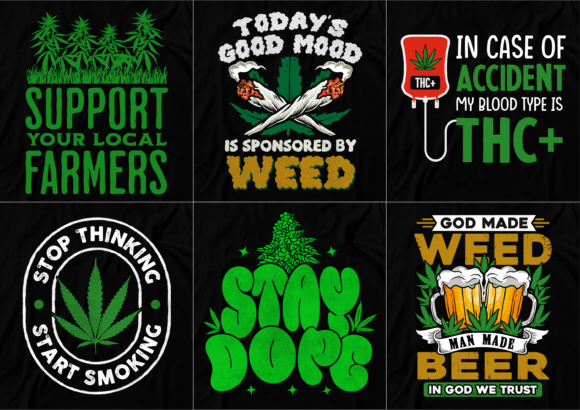 420 Cannabis T-Shirt Design Bundle: A Professional Asset