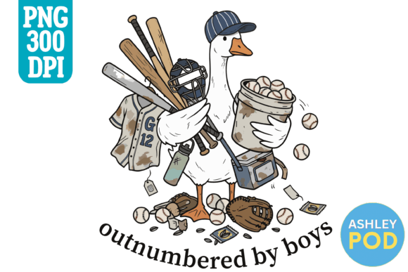 Baseball Goose PNG: A Funny Sports Design Asset