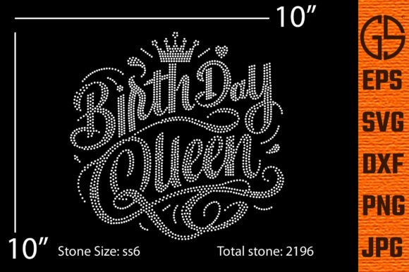Birthday Queen Rhinestone Design: A Sparkling Creative Asset
