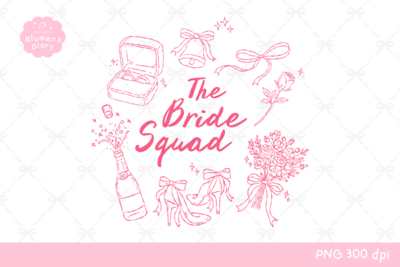 Elegant Bridal Party Graphics for Modern Design