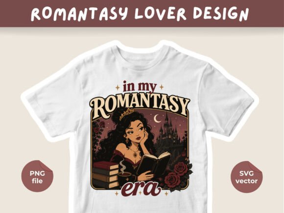 Enchanting Romantasy Era Retro Princess Design PNG