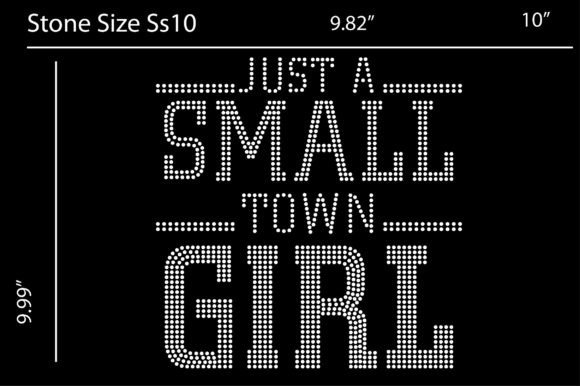 Just a Small Town Girl Rhinestone Design: A Versatile Graphic Asset