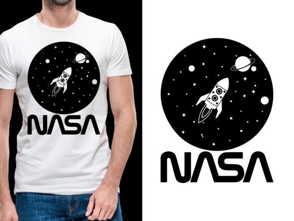 Nasa Illustration Tshirt Design: Creative Assets for Modern Projects