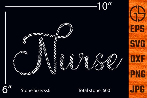 Nurse Rhinestone Template Design: A Sparkle for Your Brand