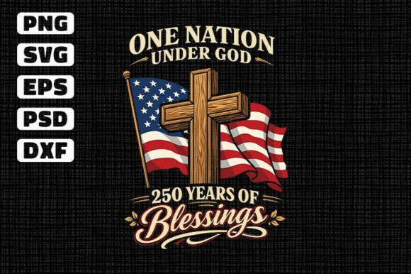 Patriotic Cross Flag Design: A Faith & Nation Graphic