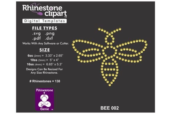 Rhinestone Template Design BEE 002: A Creative Asset for Sparkling Branding