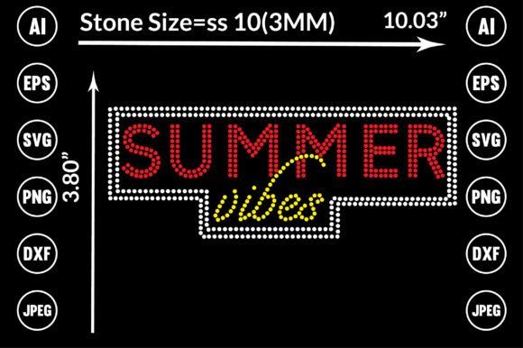 Summer Vibes Rhinestone Design: Elevate Your Creative Assets